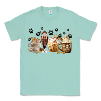 Seafoam Dog Mom Coffee Lover Coffee Cups Classic Tee - MaliasSmallBusiness