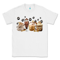 White Dog Mom Coffee Lover Coffee Cups Classic Tee - MaliasSmallBusiness