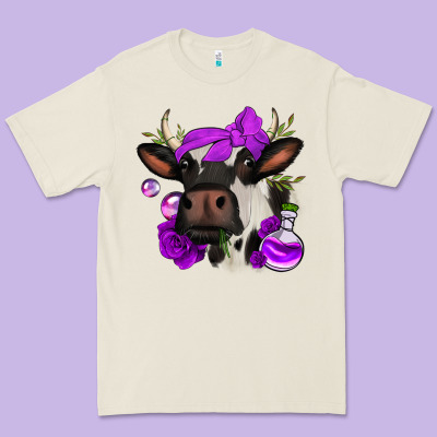 Halloween Roses Cow Premium Tee Designed By Jasminsmagicworld