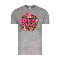 Cloud Rock pink merry christmas Vintage Tee - MaliasSmallBusiness