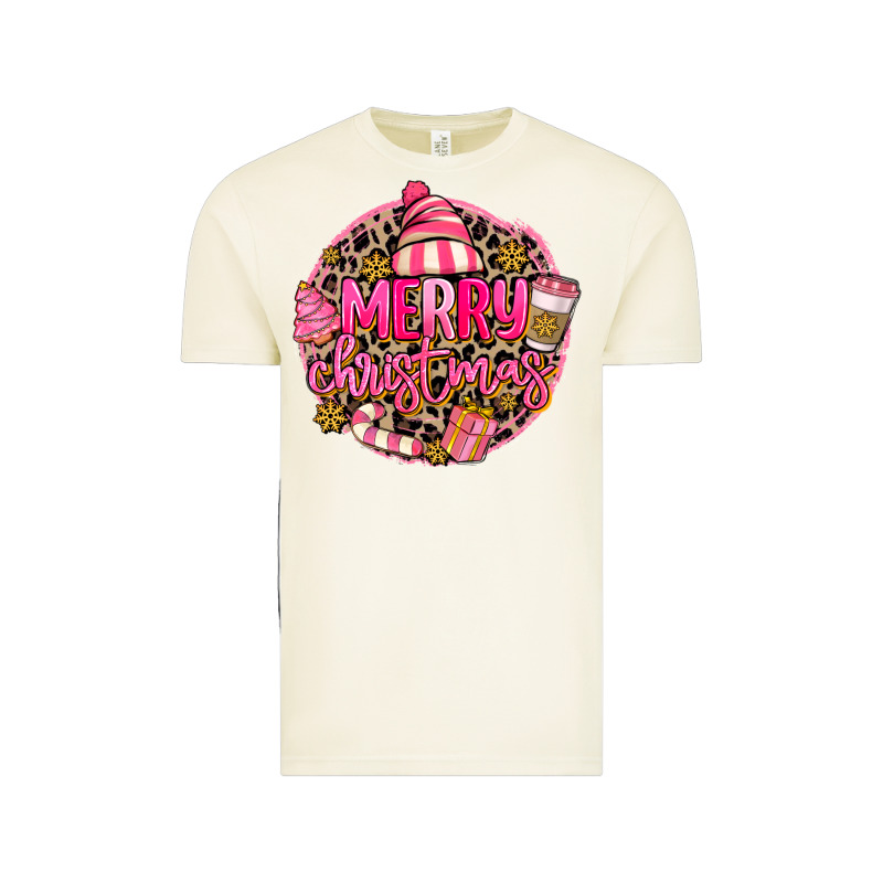 Pink Merry Christmas Vintage Tee by MaliasSmallBusiness | Teevron