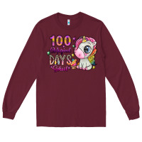 Burgundy 100 magical days school Long Sleeve Tee - SublimationCraftShop