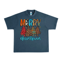 Midnight Navy merry christmas trees Urban Heavy Tee - MaliasSmallBusiness
