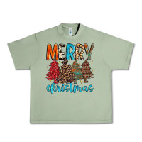 Oil Green merry christmas trees Urban Heavy Tee - MaliasSmallBusiness