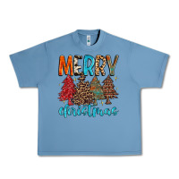 Pebble Blue merry christmas trees Urban Heavy Tee - MaliasSmallBusiness