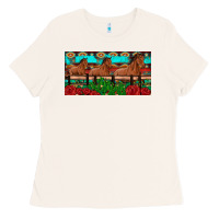 Bone horses roses ann cactuses license plate Ladies Tee - Artiststas