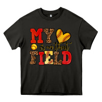 Asphalt my heart is on that field softball Heavy Core Tee - AdoDesignShop