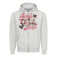 Dove Grey best yaya ever mother's day Zipper Hoodie - CowGirlArtShop