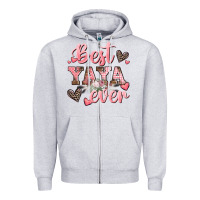 Heather Grey best yaya ever mother's day Zipper Hoodie - CowGirlArtShop