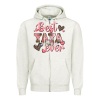 Oatmeal Heather best yaya ever mother's day Zipper Hoodie - CowGirlArtShop