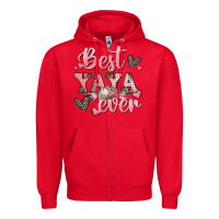 Red best yaya ever mother's day Zipper Hoodie - CowGirlArtShop