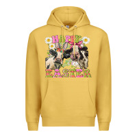 Antique Gold Happy Easter Heifers Easter Day Premium Hoodie - CowGirlArtShop