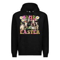 Black Happy Easter Heifers Easter Day Premium Hoodie - CowGirlArtShop