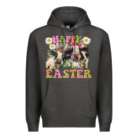 Charcoal Heather Happy Easter Heifers Easter Day Premium Hoodie - CowGirlArtShop