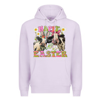 Lilac Happy Easter Heifers Easter Day Premium Hoodie - CowGirlArtShop