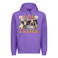 Purple Happy Easter Heifers Easter Day Premium Hoodie - CowGirlArtShop
