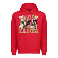 Red Happy Easter Heifers Easter Day Premium Hoodie - CowGirlArtShop