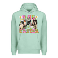 Seafoam Happy Easter Heifers Easter Day Premium Hoodie - CowGirlArtShop