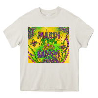 Cream mardi gras queen Heavy Core Tee - Artiststas