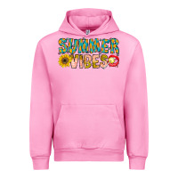 Fuchsia Pink Summer Vibes Urban Hoodie - CowhideDigitalArt