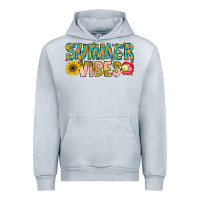Heather Grey Summer Vibes Urban Hoodie - CowhideDigitalArt