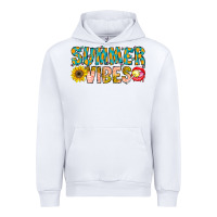 White Summer Vibes Urban Hoodie - CowhideDigitalArt