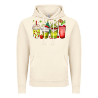 Vintage Artic Christmas characters coffee cups Vintage Hoodie - MaliasSmallBusiness