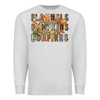 Dove Grey flannels hayrides pumpkins  bonfires Premium Sweatshirt - FaDigitalArtStudio