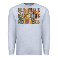 Heather Grey flannels hayrides pumpkins  bonfires Premium Sweatshirt - FaDigitalArtStudio