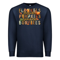 Navy flannels hayrides pumpkins  bonfires Premium Sweatshirt - FaDigitalArtStudio