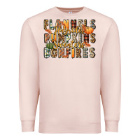 Pale Pink flannels hayrides pumpkins  bonfires Premium Sweatshirt - FaDigitalArtStudio