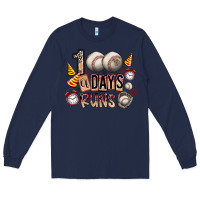 Navy 100 of days runs Long Sleeve Tee - SublimationCraftShop