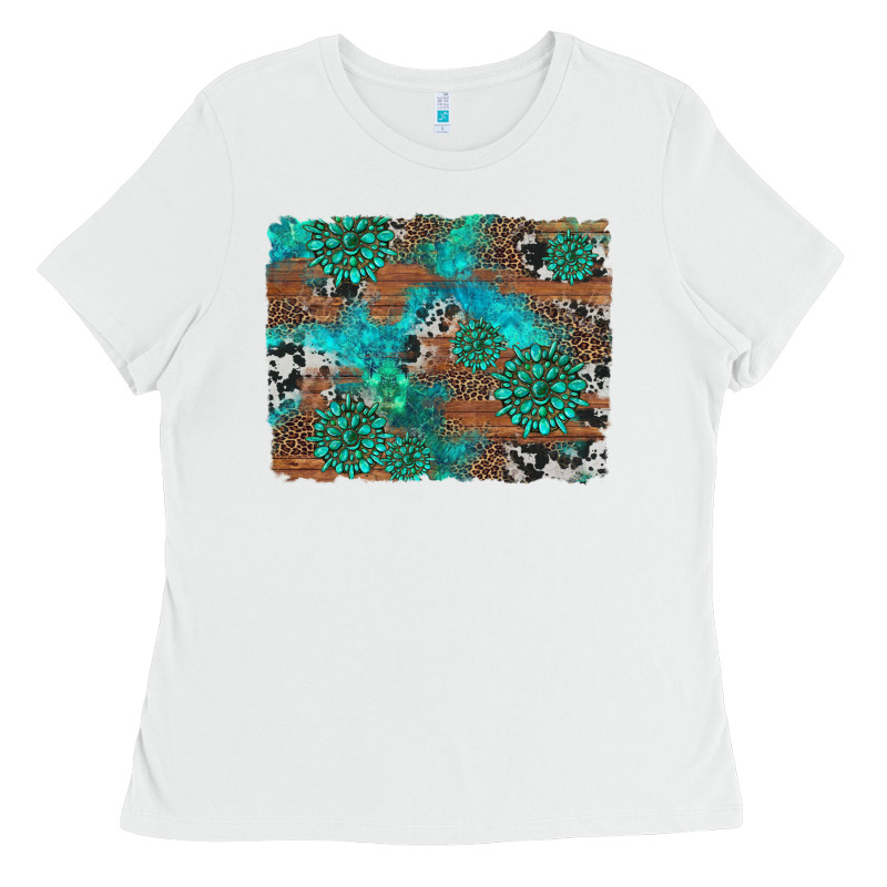Gemstone Wood And Cowhide Background Ladies Tee by Artiststas | Teevron