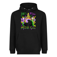 Black little miss mardi gras unicorn  olivia Heavyweight Hoodie - OliviaCreatesArt