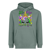 Little Miss Mardi Gras Unicorn  Olivia Heavyweight Hoodie | Teevron