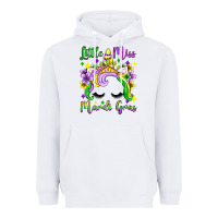 White little miss mardi gras unicorn  olivia Heavyweight Hoodie - OliviaCreatesArt