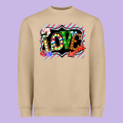 Love Frame Digital Valentines Day Heavyweight Sweatshirt Designed By Bettercallsaul
