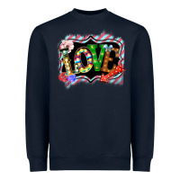 Navy love frame digital valentines day Heavyweight Sweatshirt - Bettercallsaul