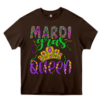 Chocolate Brown mardi gras queen Heavy Core Tee - Artiststas