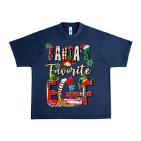 Navy santas favorite elf Urban Heavy Tee - MaliasSmallBusiness