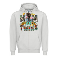 Dove Grey mom of twins girls mother's day Zipper Hoodie - CowGirlArtShop