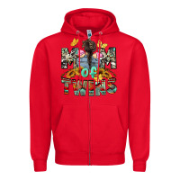 Red mom of twins girls mother's day Zipper Hoodie - CowGirlArtShop