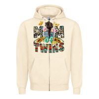 Sandshell mom of twins girls mother's day Zipper Hoodie - CowGirlArtShop