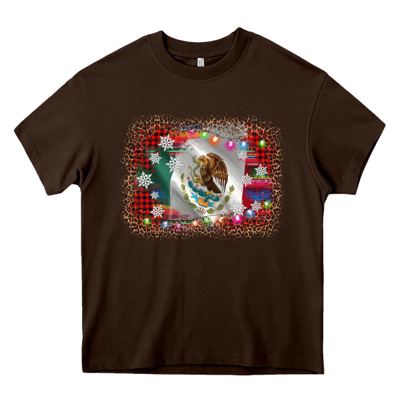 Mexico Flag Christmas Heavy Core Tee by AdoDesignShop | Teevron