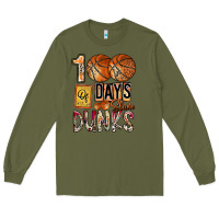 Army Green 100 of days slam dunks Long Sleeve Tee - SublimationCraftShop
