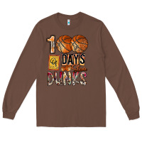 Chestnut 100 of days slam dunks Long Sleeve Tee - SublimationCraftShop