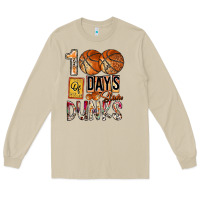 Mushroom 100 of days slam dunks Long Sleeve Tee - SublimationCraftShop