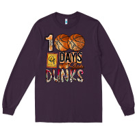 Plum 100 of days slam dunks Long Sleeve Tee - SublimationCraftShop