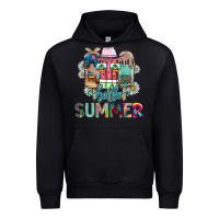 Black Hello Summer Urban Hoodie - CowhideDigitalArt