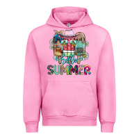 Fuchsia Pink Hello Summer Urban Hoodie - CowhideDigitalArt
